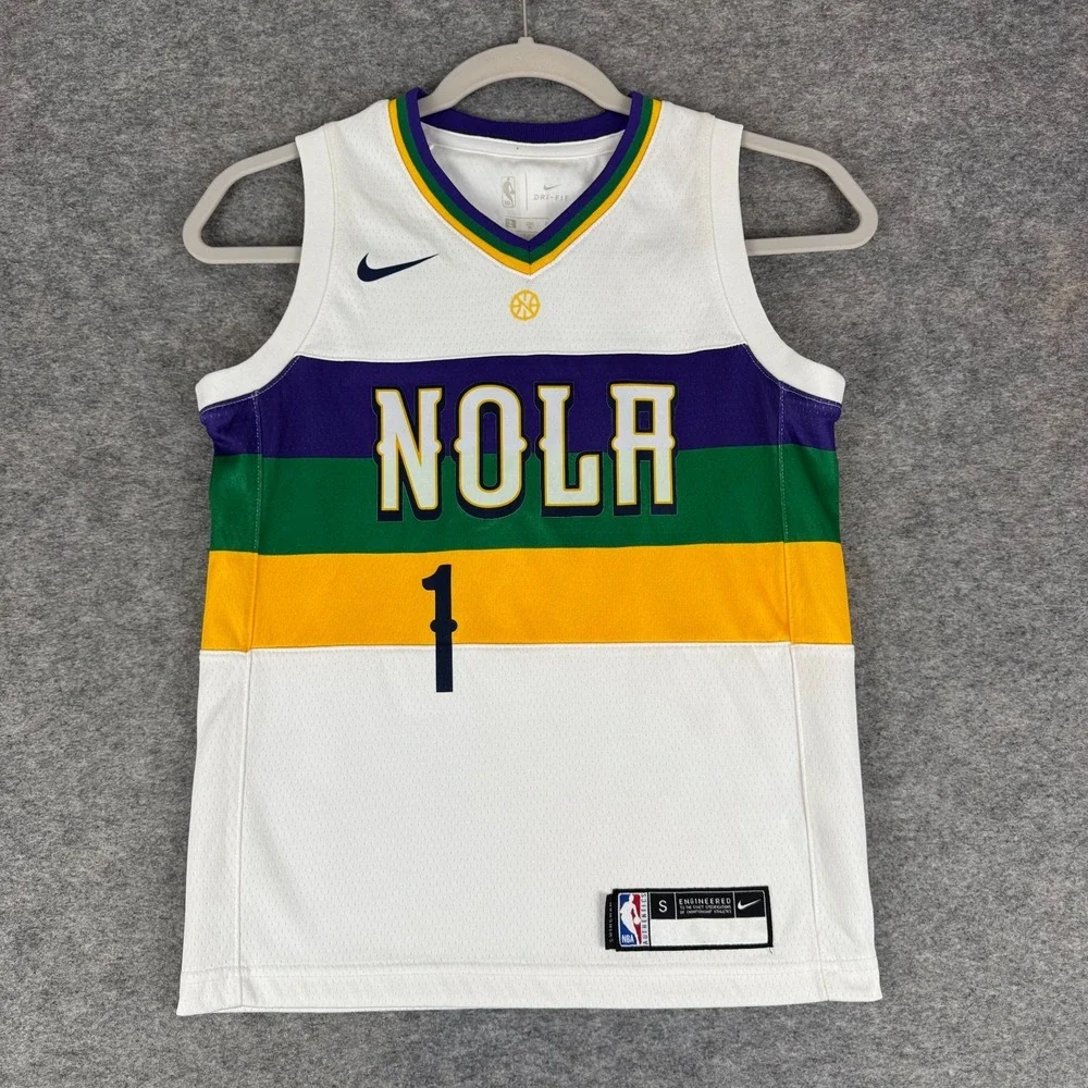 Nike New Orleans Pelicans Zion Williamson #1 City Edition Swingman Jersey Kids S
